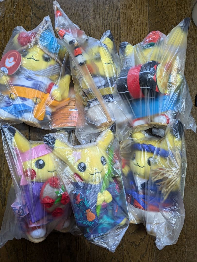 ポケモンセンタートウホク　お祭り　ピカチュウ　ぬいぐるみ　6種 　オマケ付㉗