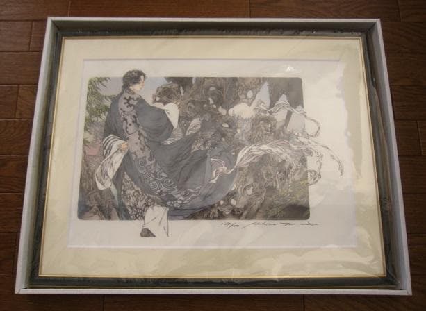 十二国記　 複製原画　青陽の曲　山田章博　直筆サイン　シリアルナンバー　入り