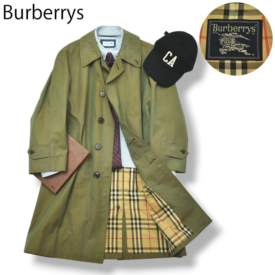 ノバチェック柄】60s70s バーバリー ステンカラーコート 玉虫色 メンズ