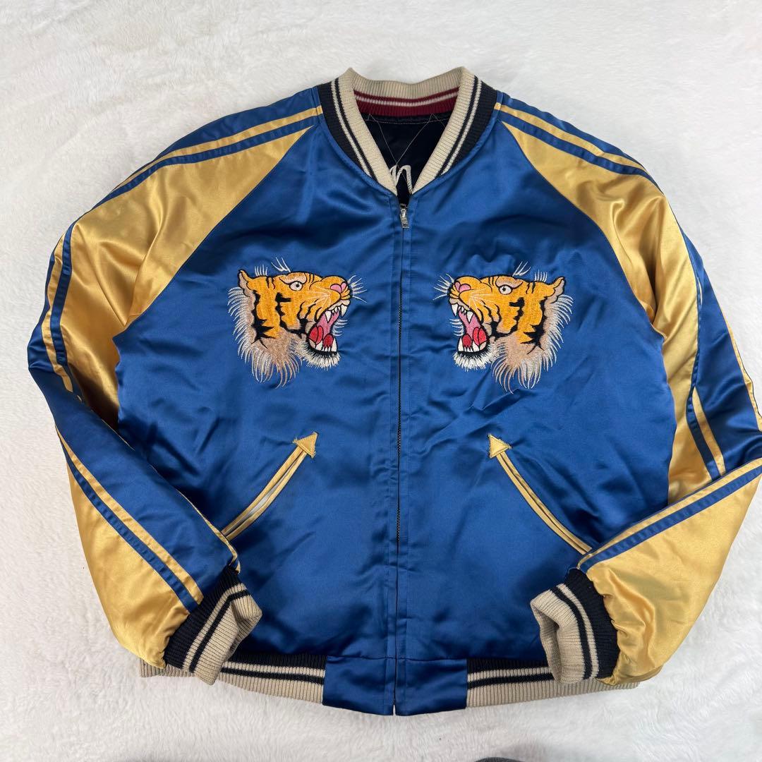 テーラー東洋 リバーシブル 虎 龍 刺繍 スカジャン M18484 M - メルカリ