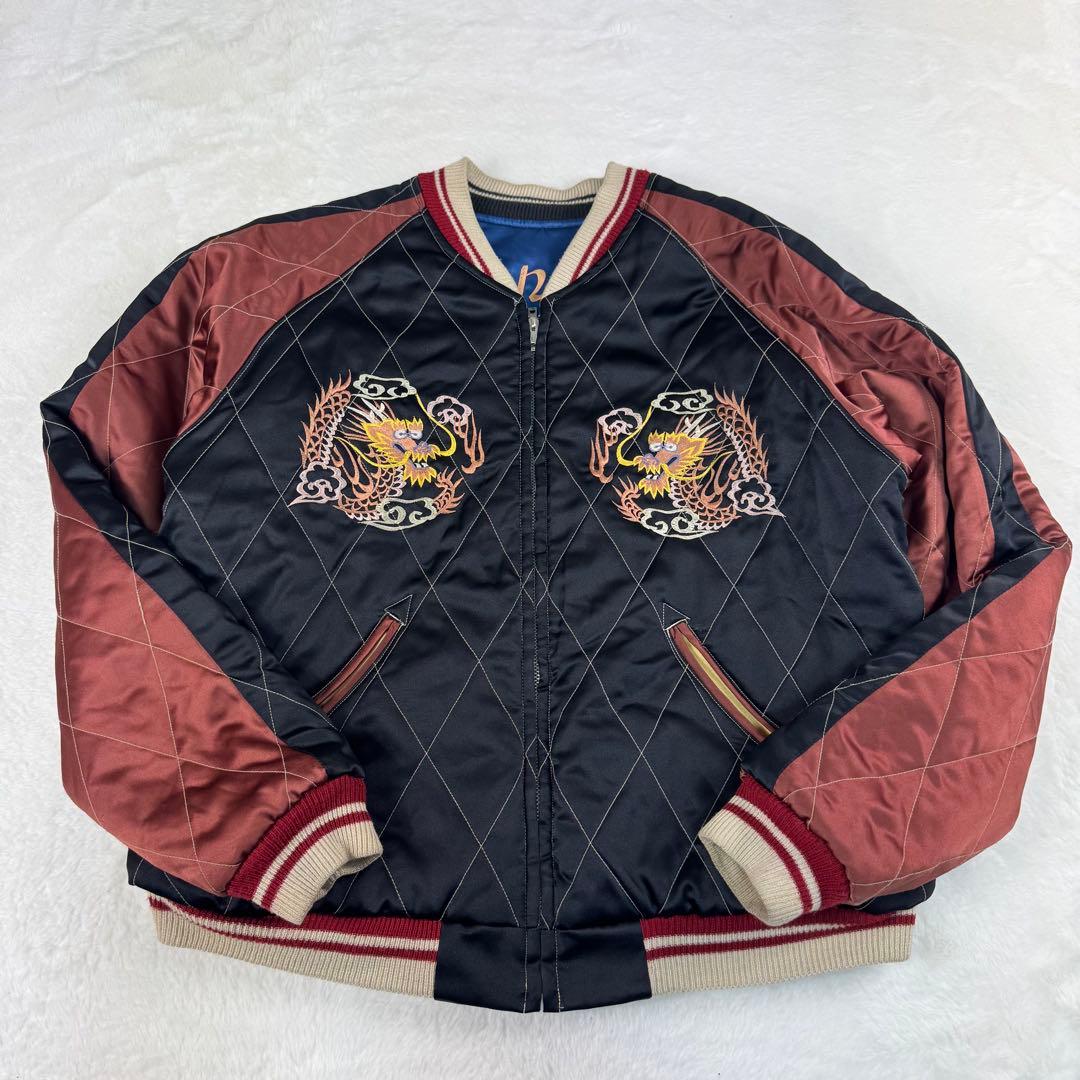 テーラー東洋 リバーシブル 虎 龍 刺繍 スカジャン M18484 M - メルカリ