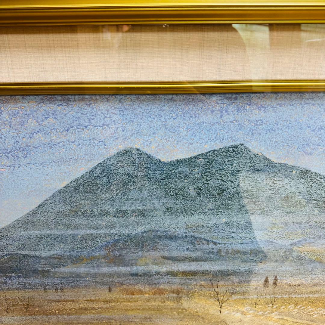 大迫力 特大 真作 中嶌 虎威作「筑波」日本画 風景画 F30号 - メルカリ