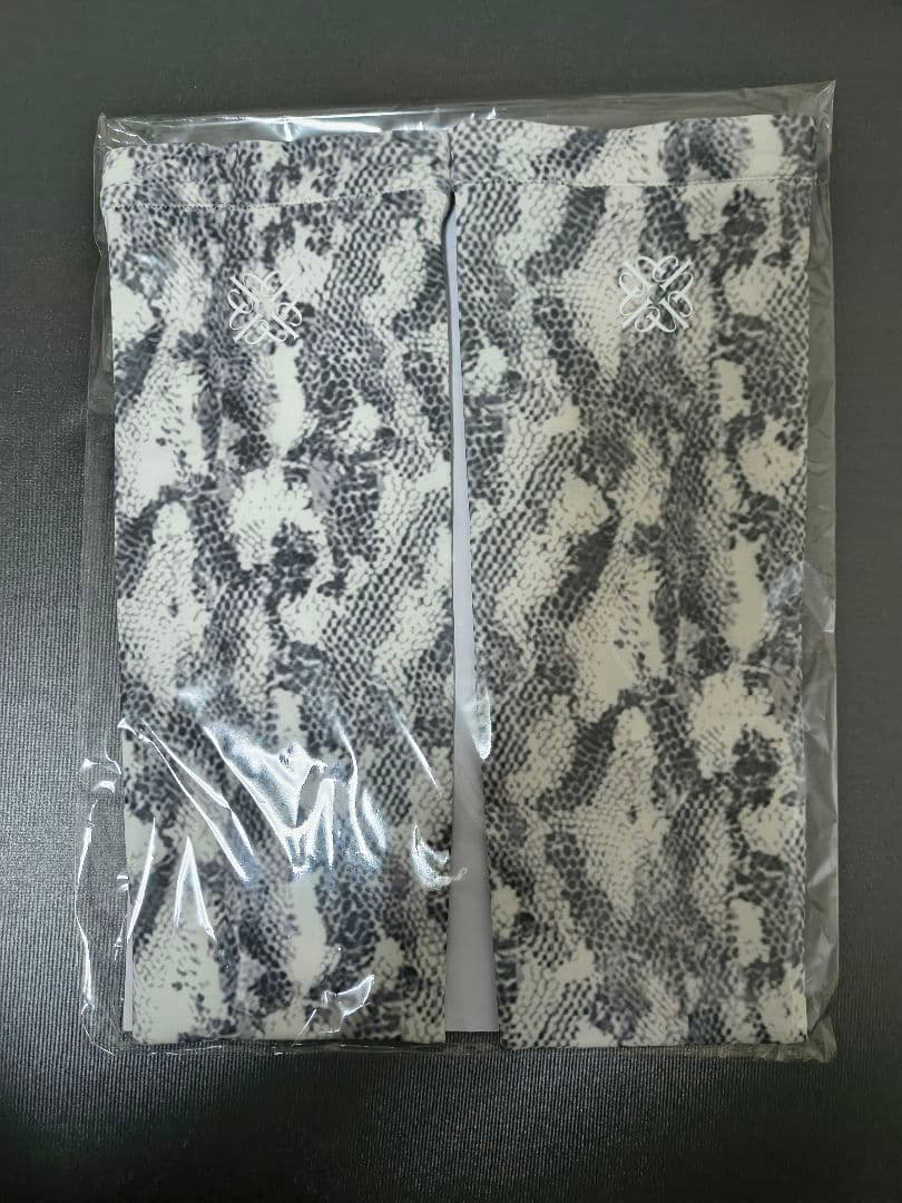 charbon　アームカバー　ARM SLEEVE　W/PYTHON サイズL DRY STRETCH ARM SLEEVE