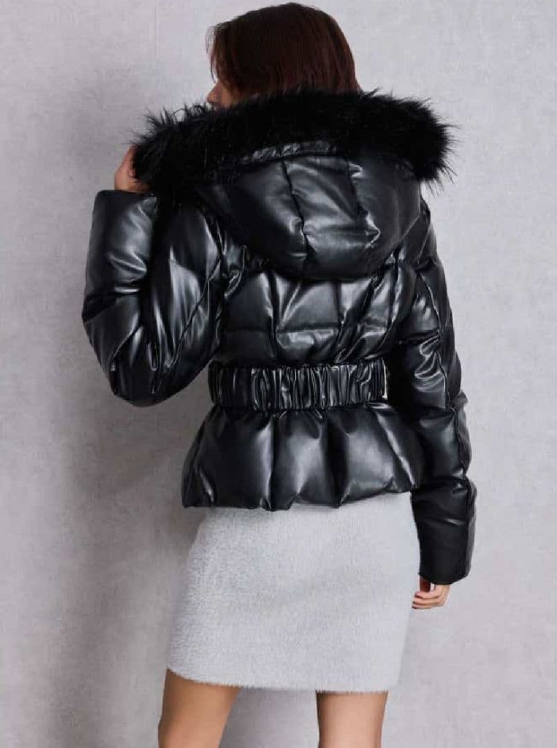 GYDA GDベルト付きフェイクレザーショートダウンコート 未開封 - メルカリ