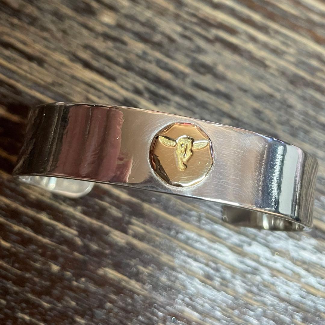 タディ&キング 平打ち バングル k18 ロングホーン S メンズ レディース