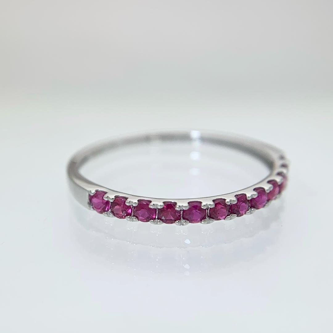 新品 ルビー ハーフエタニティ リング 0.34ct Pt950