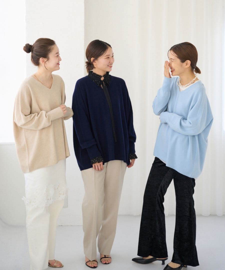 IENA 24AW 《追加2》Fineニュージーウールニュアンス Vプルオーバー