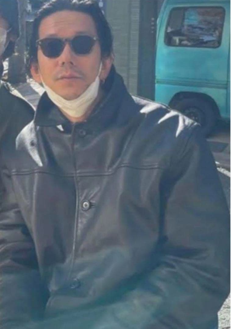 野村訓市氏着用 名作OLD GAP ブラックレザーカーコート Lサイズ - メルカリ