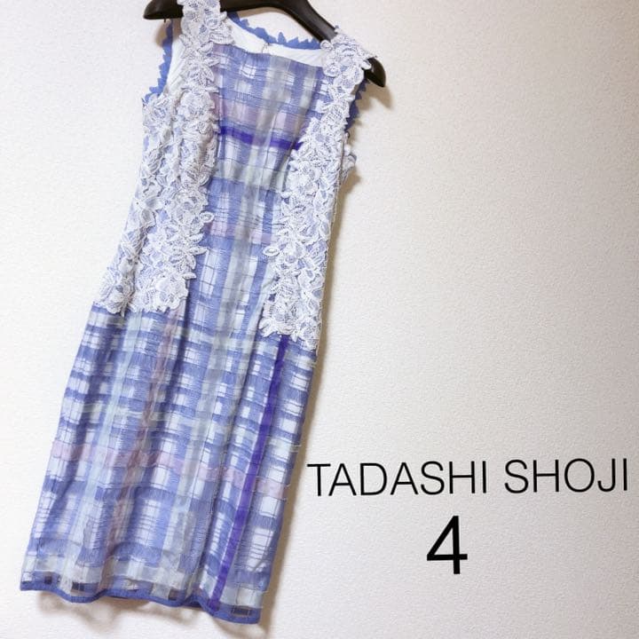 TADASHI SHOJI】チェック柄ワンピース ドレス - メルカリ