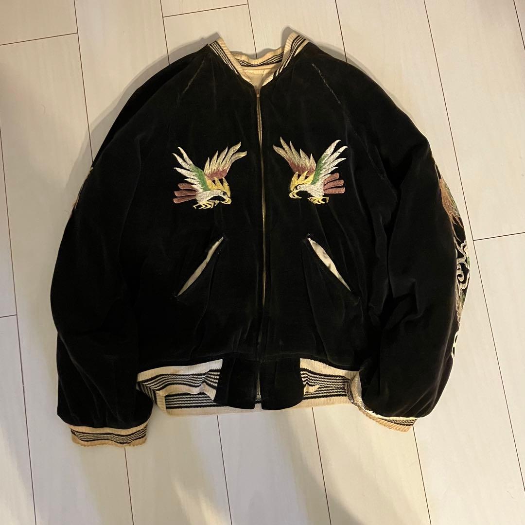 スカジャン 50s スーベニアジャケット 50年代 別珍 鷹 虎 ヴィンテージ
