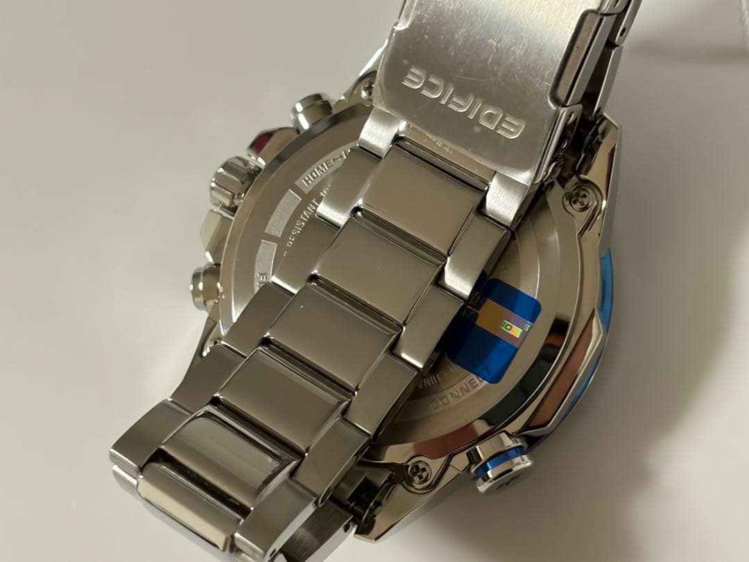 ☆定価5万・未使用☆お洒落 ブラックブルー エディフィス EQB-600D