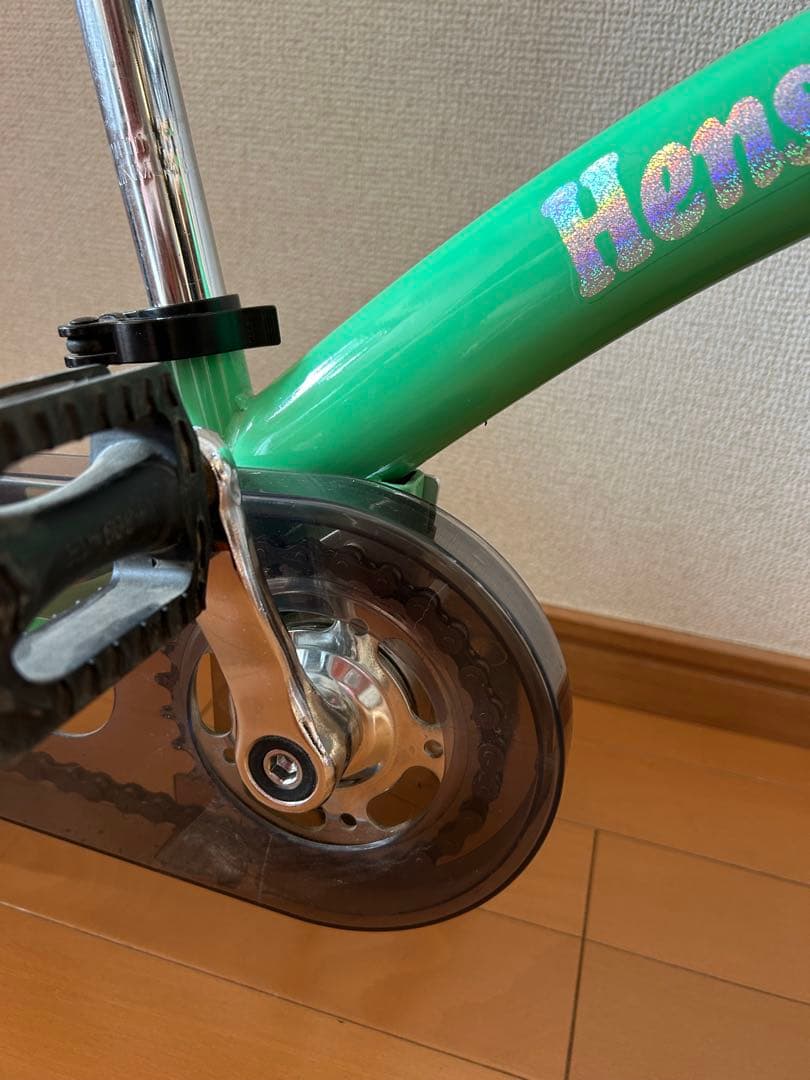 美品】へんしんバイク2 エメラルドグリーン 緑 自転車 ストライダー