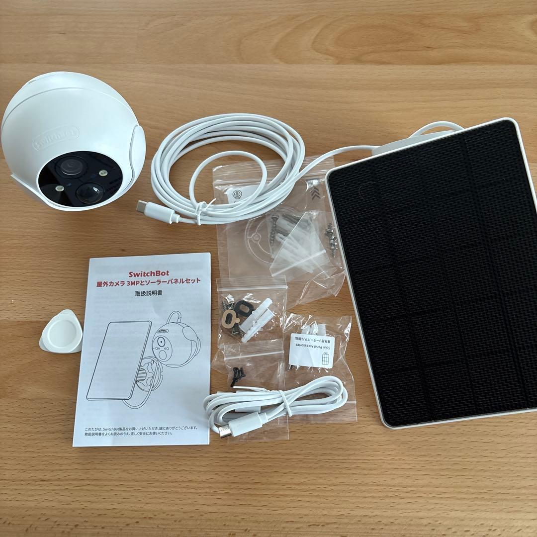 【新古品】SwitchBot屋外カメラ　防犯カメラ 楽天市場】SwitchBot 屋外カメラセット 防犯カメラ ソーラーパネル付き