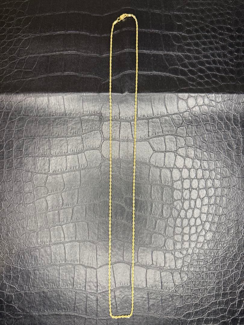 アクセサリー 10K Gold Rope Necklace 56cm 1.5mm