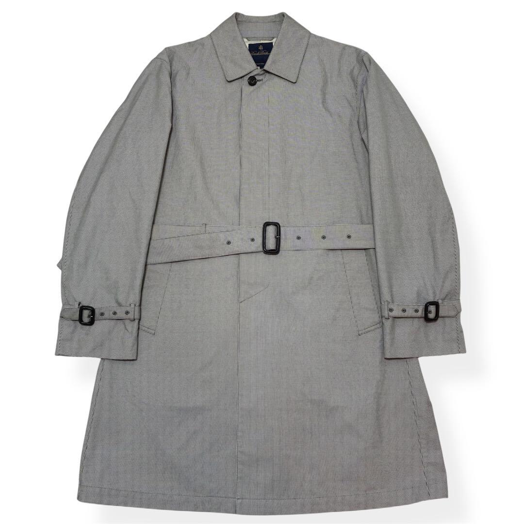 美品✨】ブルックスブラザーズ 千鳥柄 ステンカラーコート ベルト付き