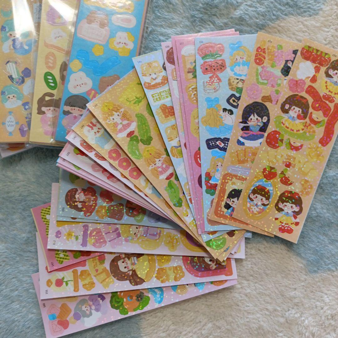 780】②シートシール 100枚 まとめ売り 大量 セット 大容量シール