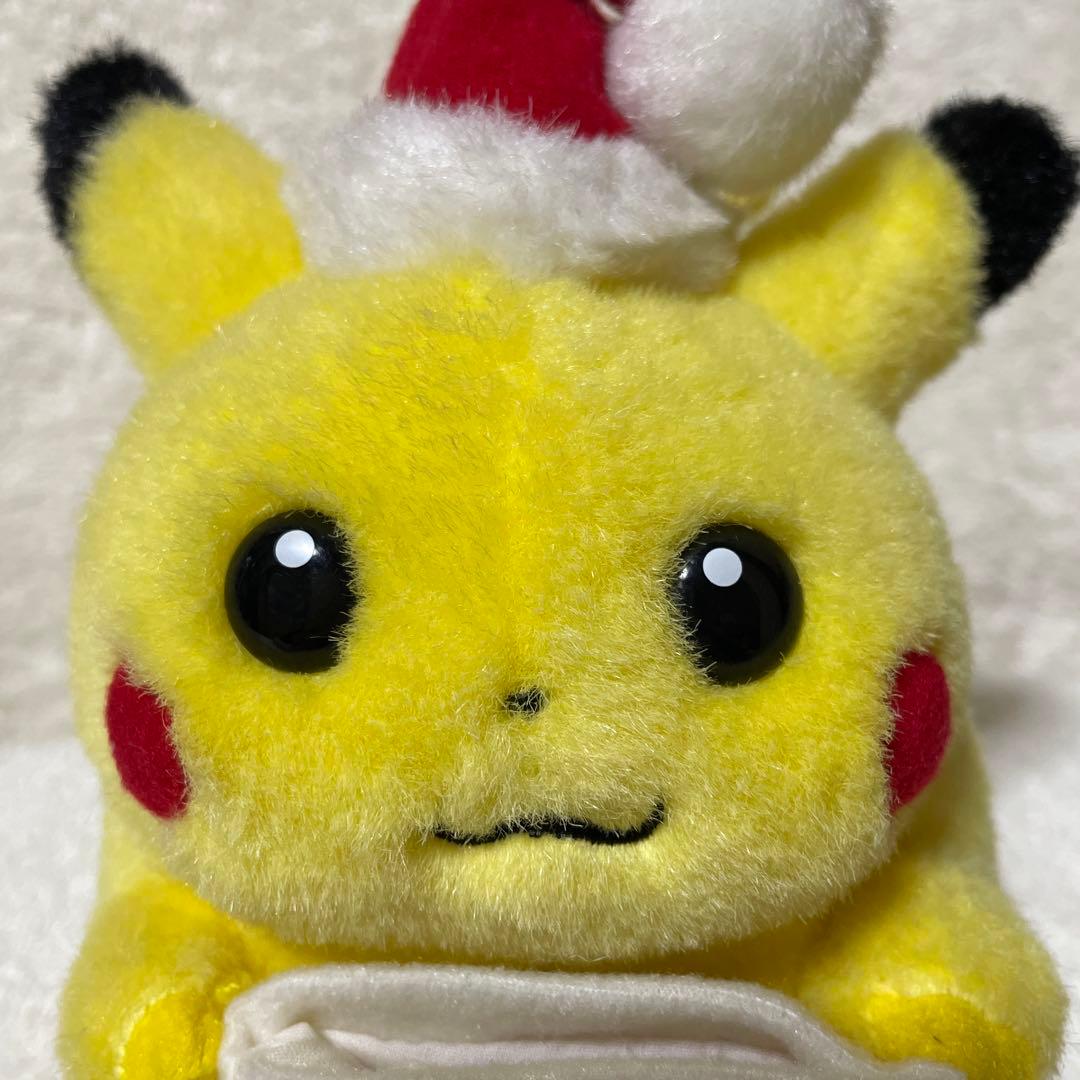 希少】初期ピカチュウ ぬいぐるみ サンタ クリスマス - メルカリ