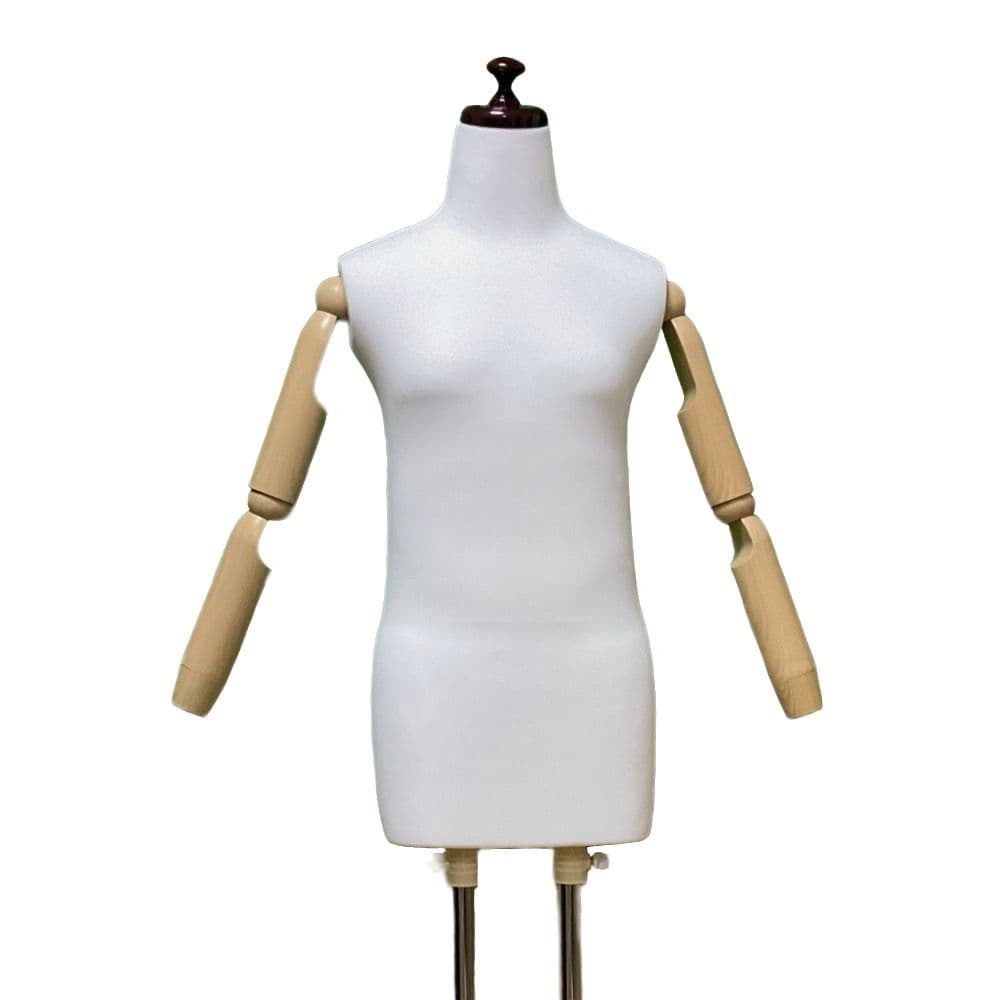 和装トルソー可動腕ホワイト 着付け練習用ボディ 和装マネキン腕付き