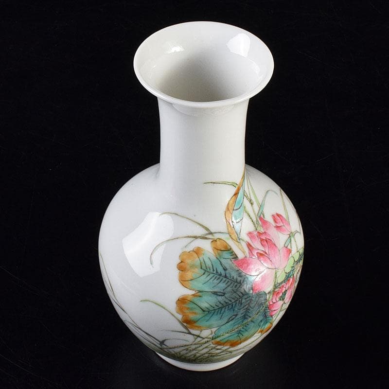 中国 乾隆年製款 粉彩 花鳥文瓶 花入 C 6925 - メルカリ