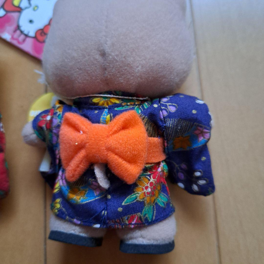 R*0様 2003年　日焼けキティ　白キティ　ハイビスカス　浴衣　ぬいぐるみマス