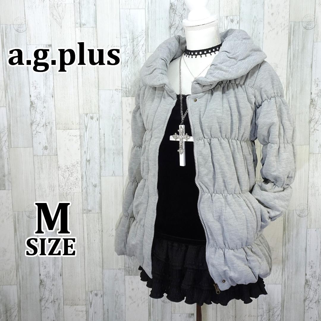a.g.plus ダウンジャケット グレー 平成ギャル y2k グランジ - メルカリ