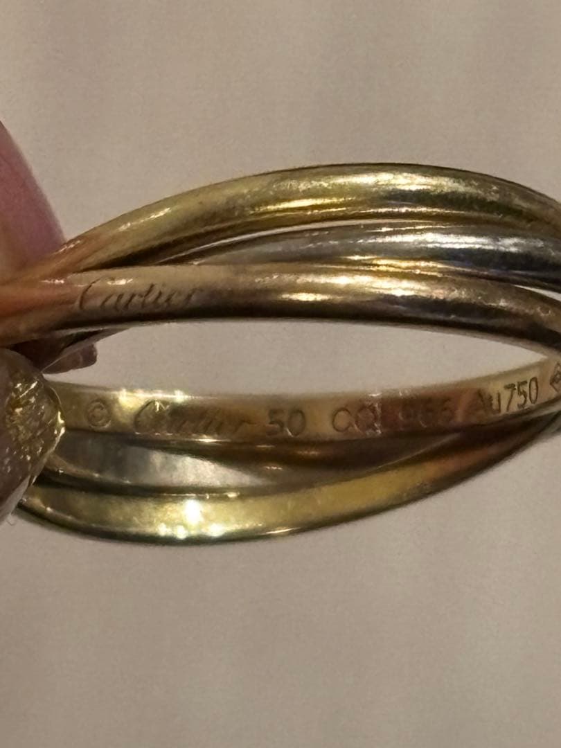 ☆箱、保証書あり☆Cartier トリニティリング廃盤XS 50 - メルカリ