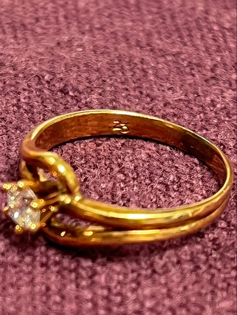 凉*）様 ダイヤリング 585刻印 2.2g 鑑定業者鑑定済み