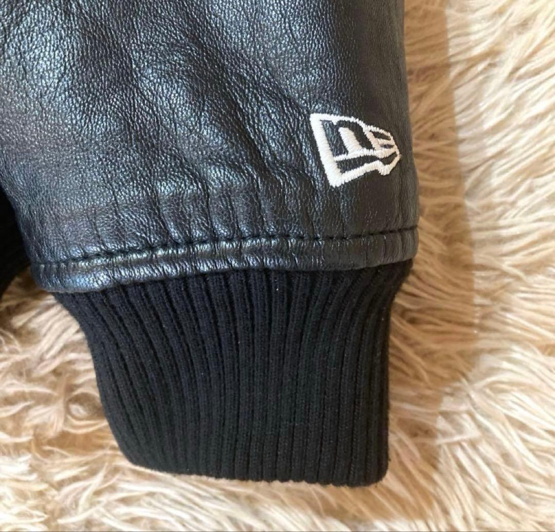 a*o様 【良品希少XL】NEW ERA ウール×ゴートレザー スタジャンブルゾ