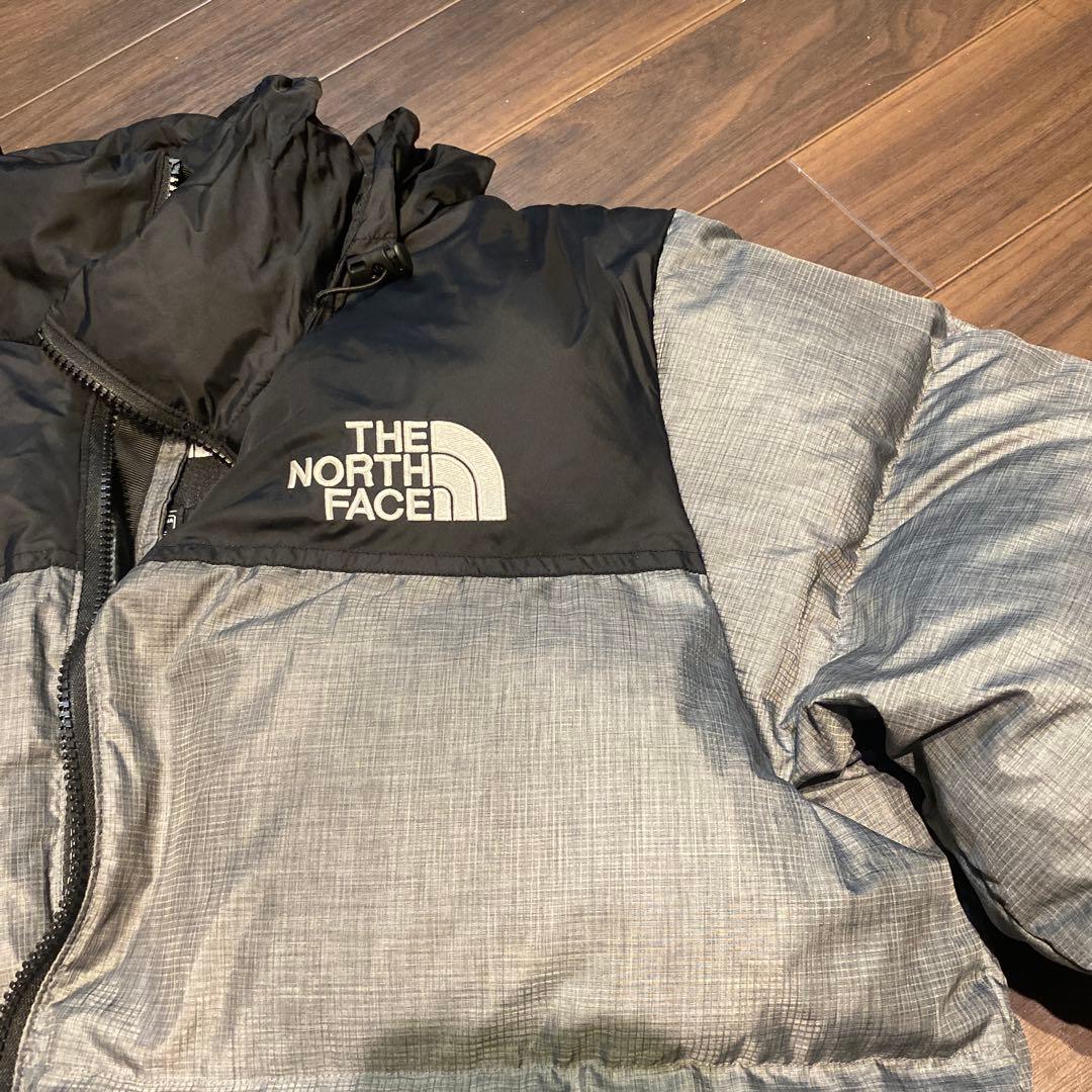THE NORTH FACE ダウンジャケット フード付き グレー/ブラック - メルカリ