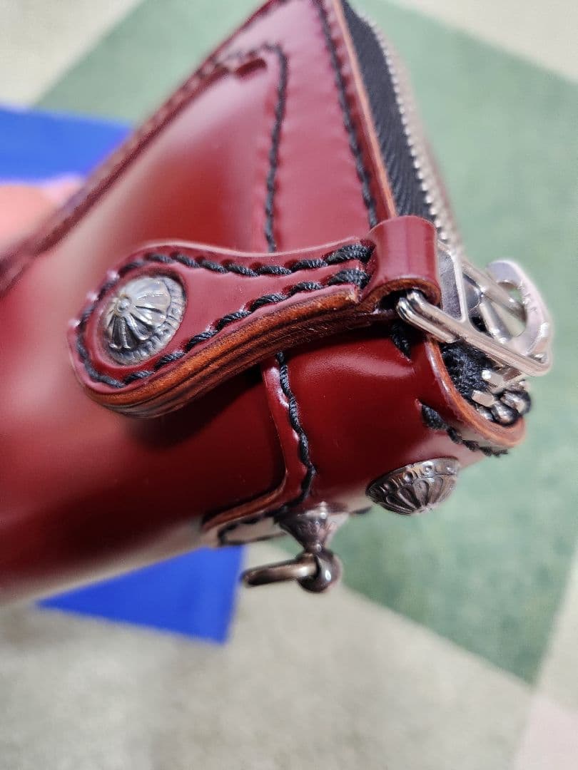 ビーズ屋公ちゃん ロングウォレット ラウンドジップ コードバン バー