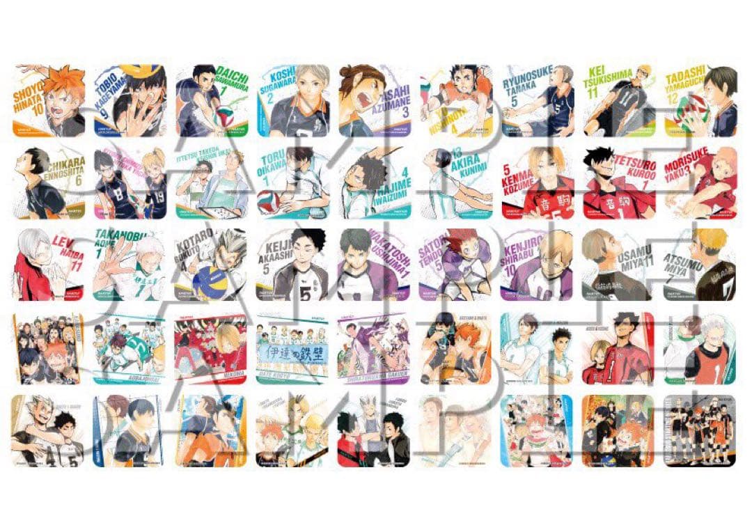 ハイキュー アートコースター 第1弾 全45種 ＋ ボックス 購入特典 3種