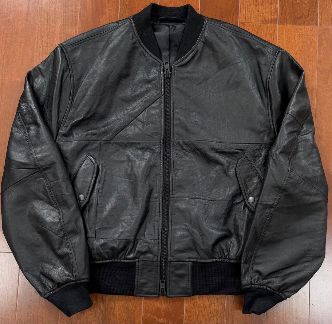 Vintage Black Lamb Leather MA-1 TEENAGER - メルカリ