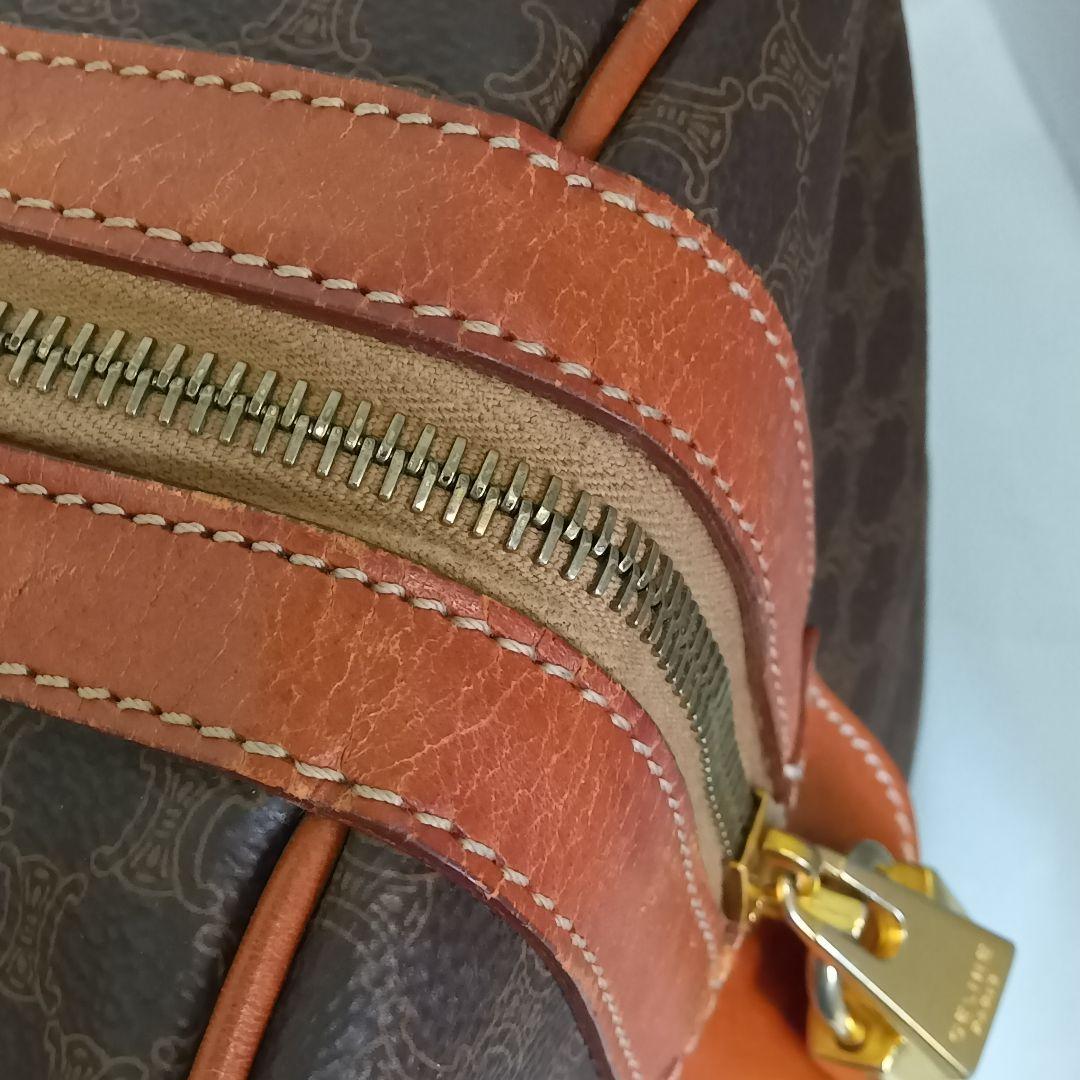 AMN01 セリーヌ 極美品 マカダム ボストンバッグ トリオンフ ゴールド