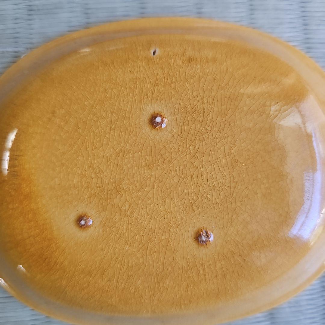 当時物 珉平焼 黄釉 淡路焼 陰刻龍紋 小皿豆皿 小判型4枚 - メルカリ