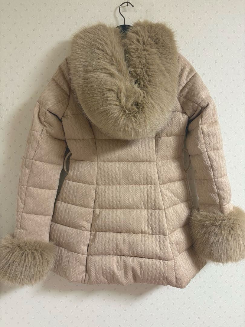 michellMacaron ミシェルマカロン ケーブル柄ベルトダウンコート