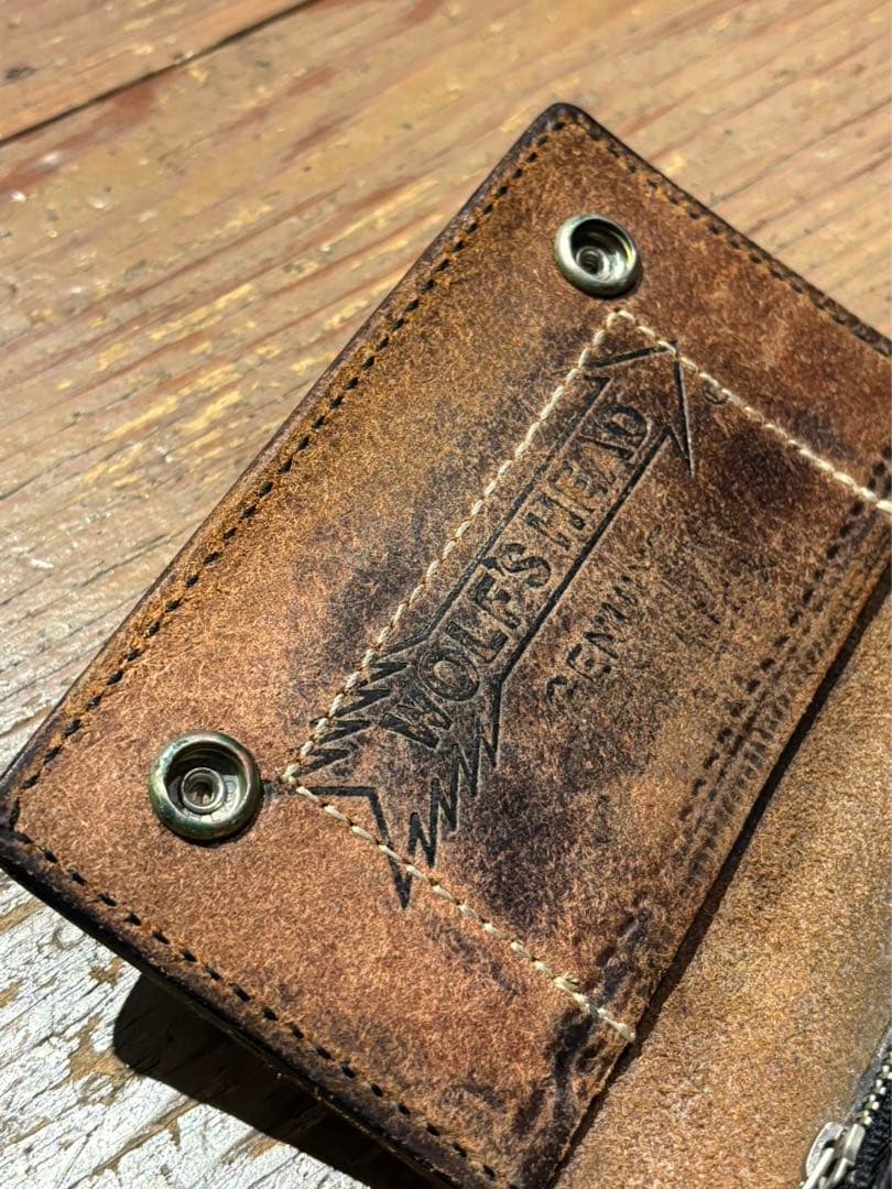 WOLF'S HEAD ウルフズヘッド スタッズ レザー ウォレット 財布 初期