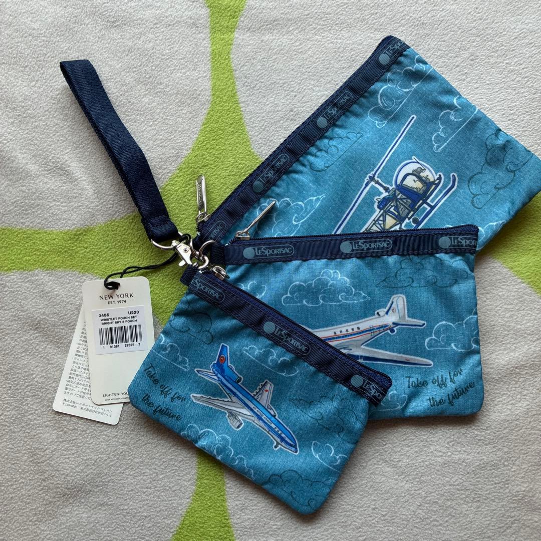 LeSportsac ANA ポーチ ANA創立70周年記念の「LeSportsac」。歴代飛行機をデザインしたポーチ