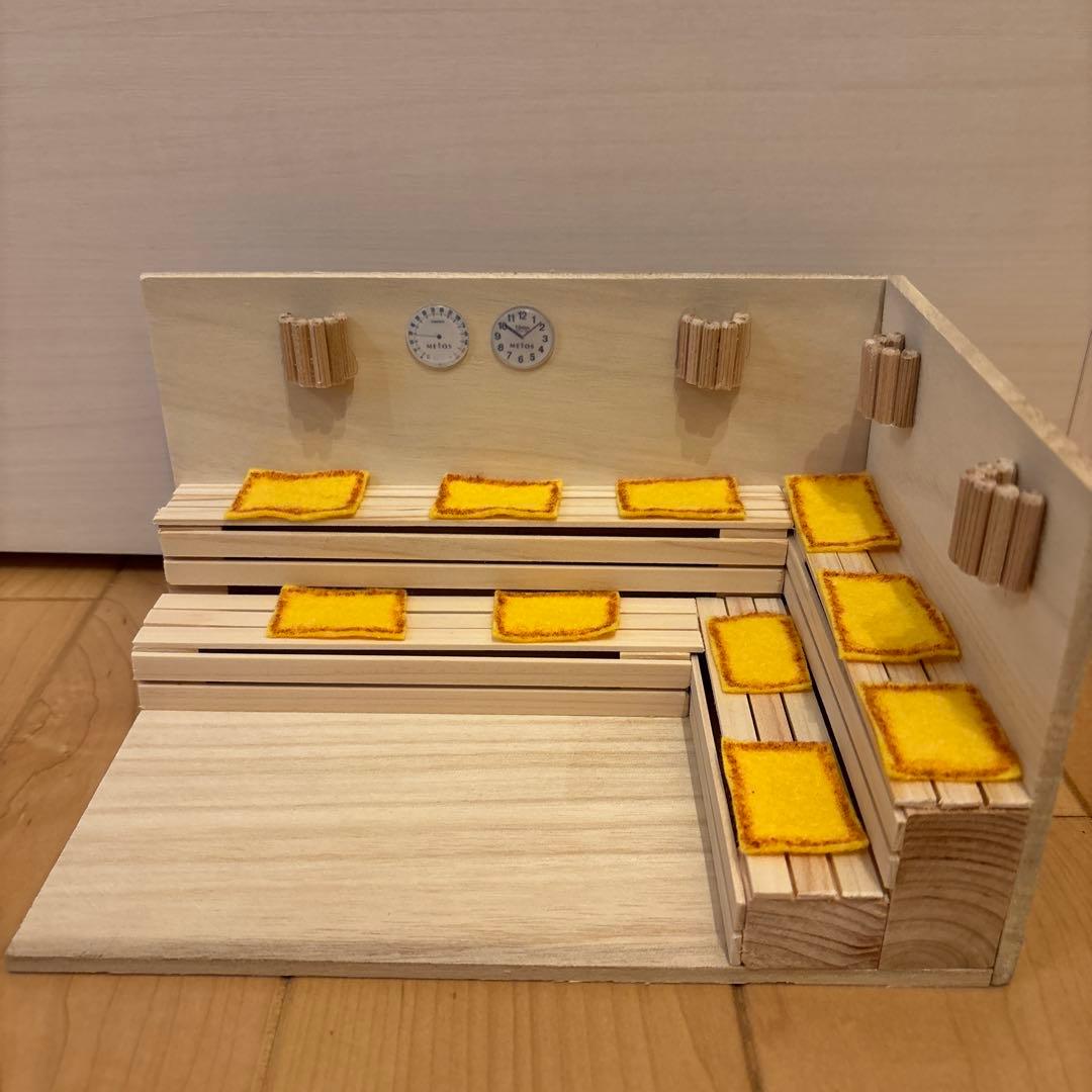 あかりも灯る 檜香る！どうぶつサウナ サウナ室 ミニチュア ジオラマ