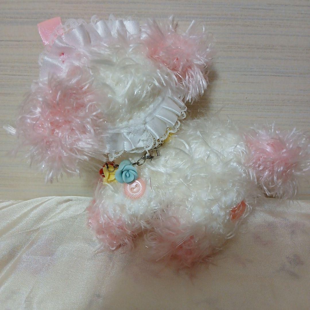 作家様　ふわふわワンちゃん　ぬいぐるみ　ピンク