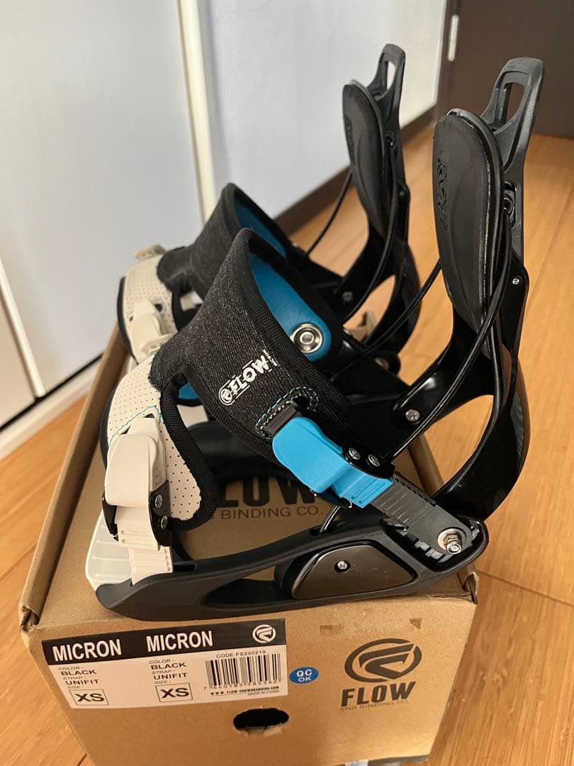 FLOW MICRON ビンディング XS ブラック/ホワイト キッズ フロー