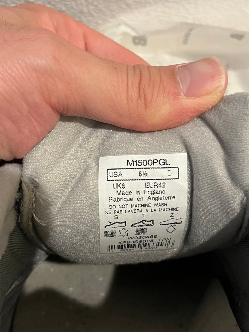 靴 New Balance M1500PGL GRAY 26.5cm