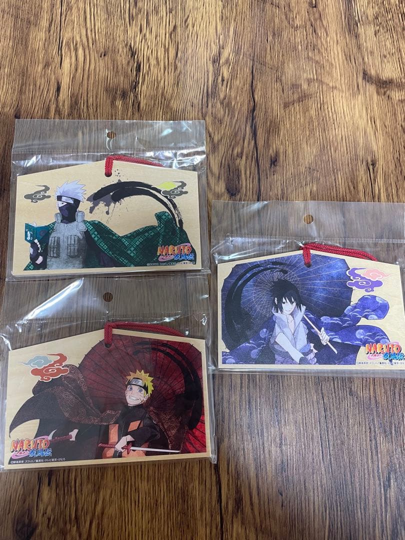 NARUTO うちはサスケ　カカシ　ナルト和傘　絵馬　アクスタ　キャラアニ