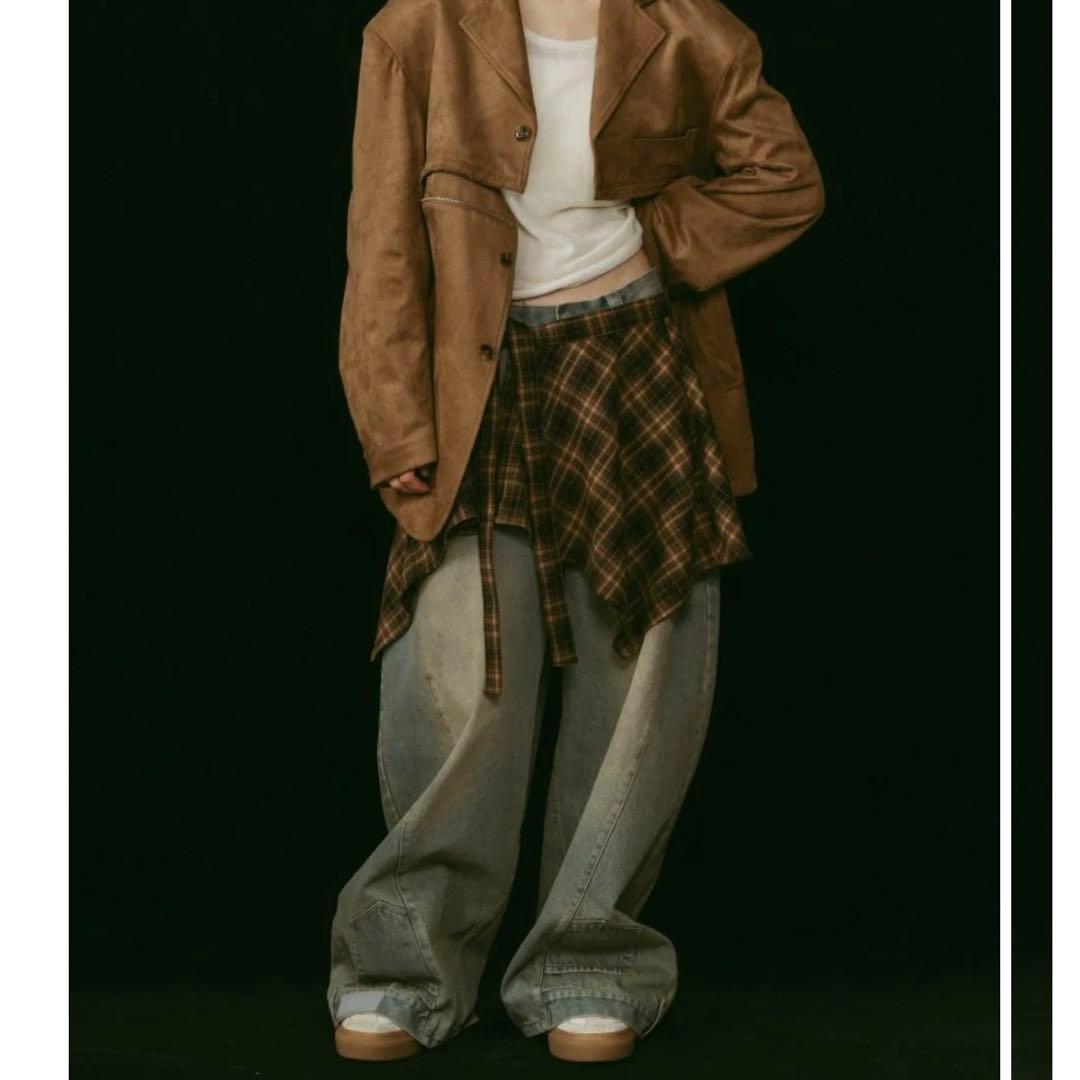 Knuth Marf shirt wrap denim pants/blue - メルカリ