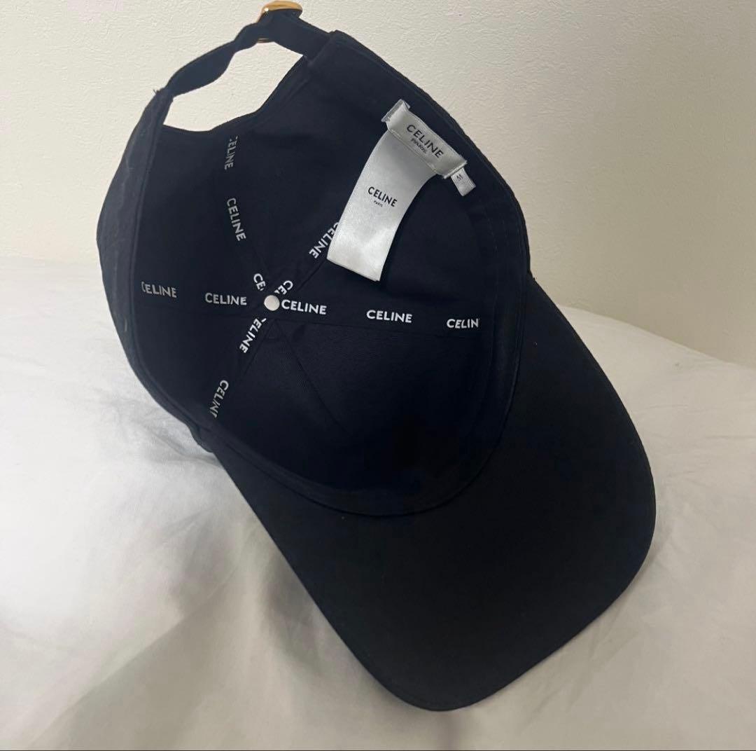 CELINE 黒 ベースボールキャップ Mサイズ - メルカリ