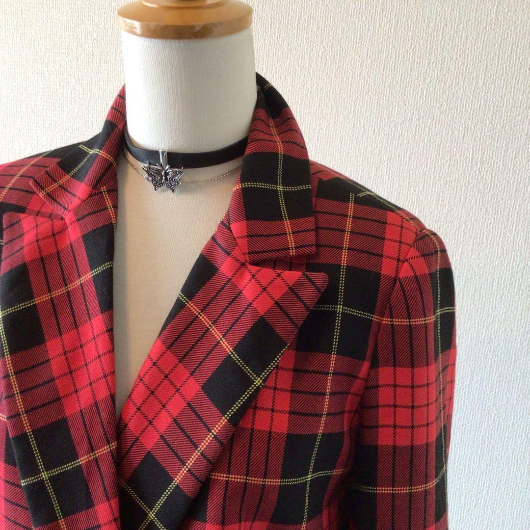 y2k 赤タータンチェックセットアップ グランジフェアリー NANA 原宿00s