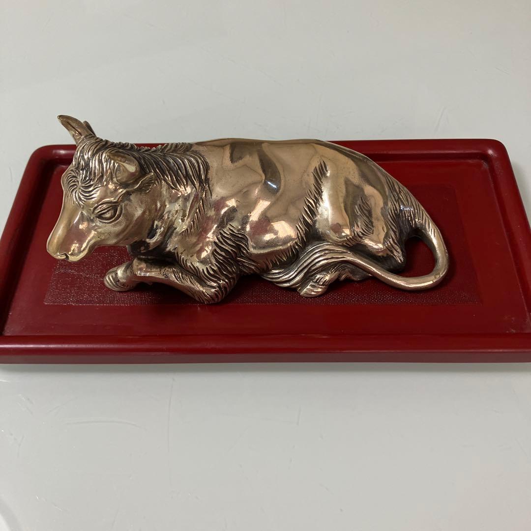 高村光雲 座牛 洋銀 置物 アンティーク 高村光雲 座牛 洋銀 置物 アンティーク - メルカリ