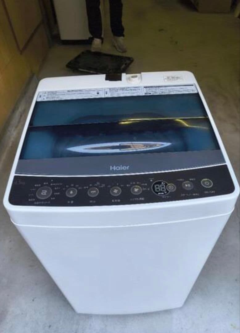 Haier 縦型洗濯機 本体 2018年製 Haier（ハイアール） 洗濯機 縦型 5kg 全自動洗濯機 JW-U50C(K