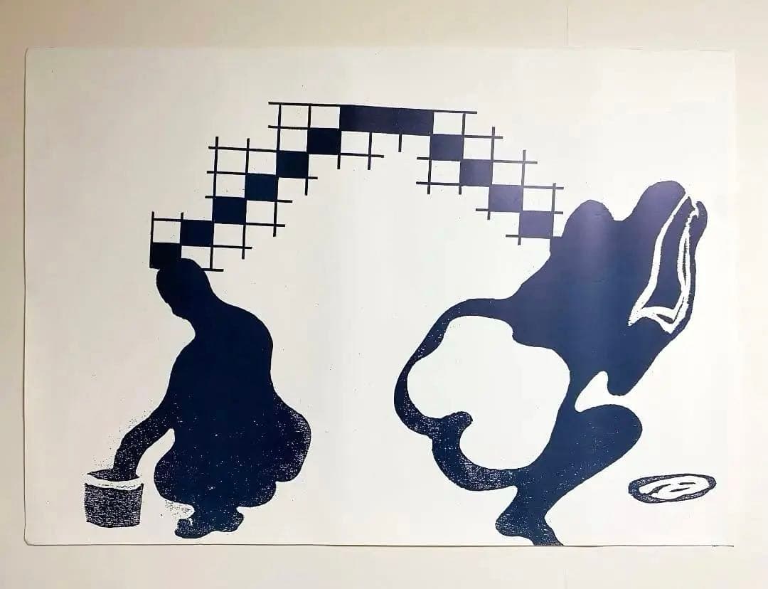 希少！おすすめ！仲條正義 2002年作『仲條のフジのヤマイ』シリーズポスター WORD-02_ae061092-5709-4609-