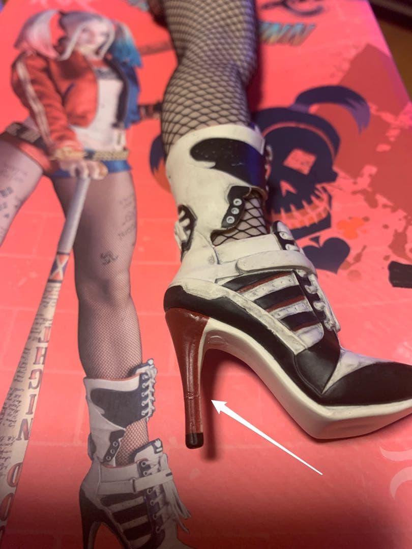 ハーレクイン43cm大型フィギュア クレイジートイズ ( 訳あり )一点限り