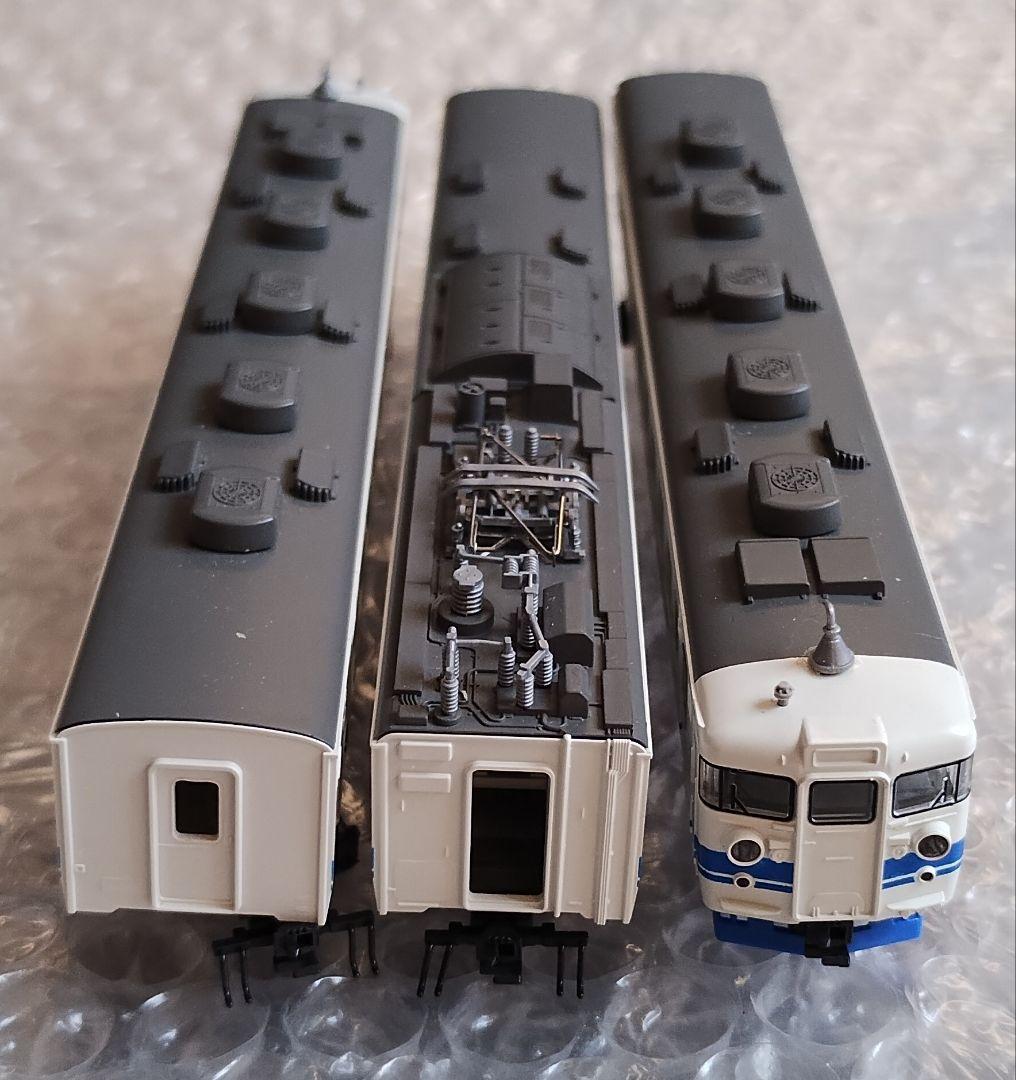 KATO 北陸本線 475系 北陸色 (青帯) 　　3両セット　室内灯付